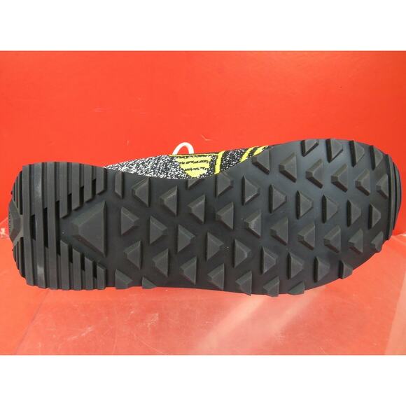 PRADA 2EG272 YELLOW BLACK FABRIC TRAINERS KNIT LOGO LACE UP SNEAKERS 8.5 US 9.5 - Picture 11 of 12
